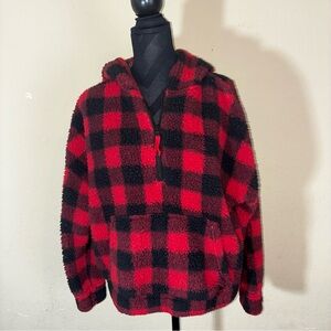 🔥🔥 No Boundaries Red and Black Checkered Hoodie